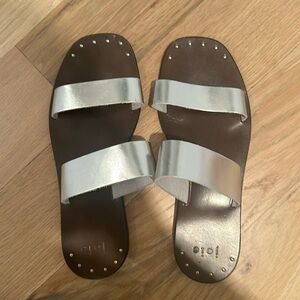 Joie Metallica silver sandals size 37